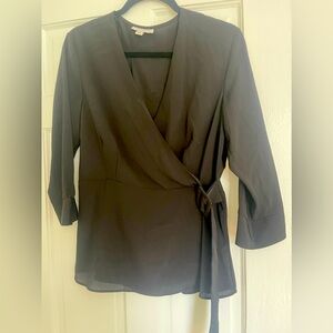 Top shop Black wrap blouse